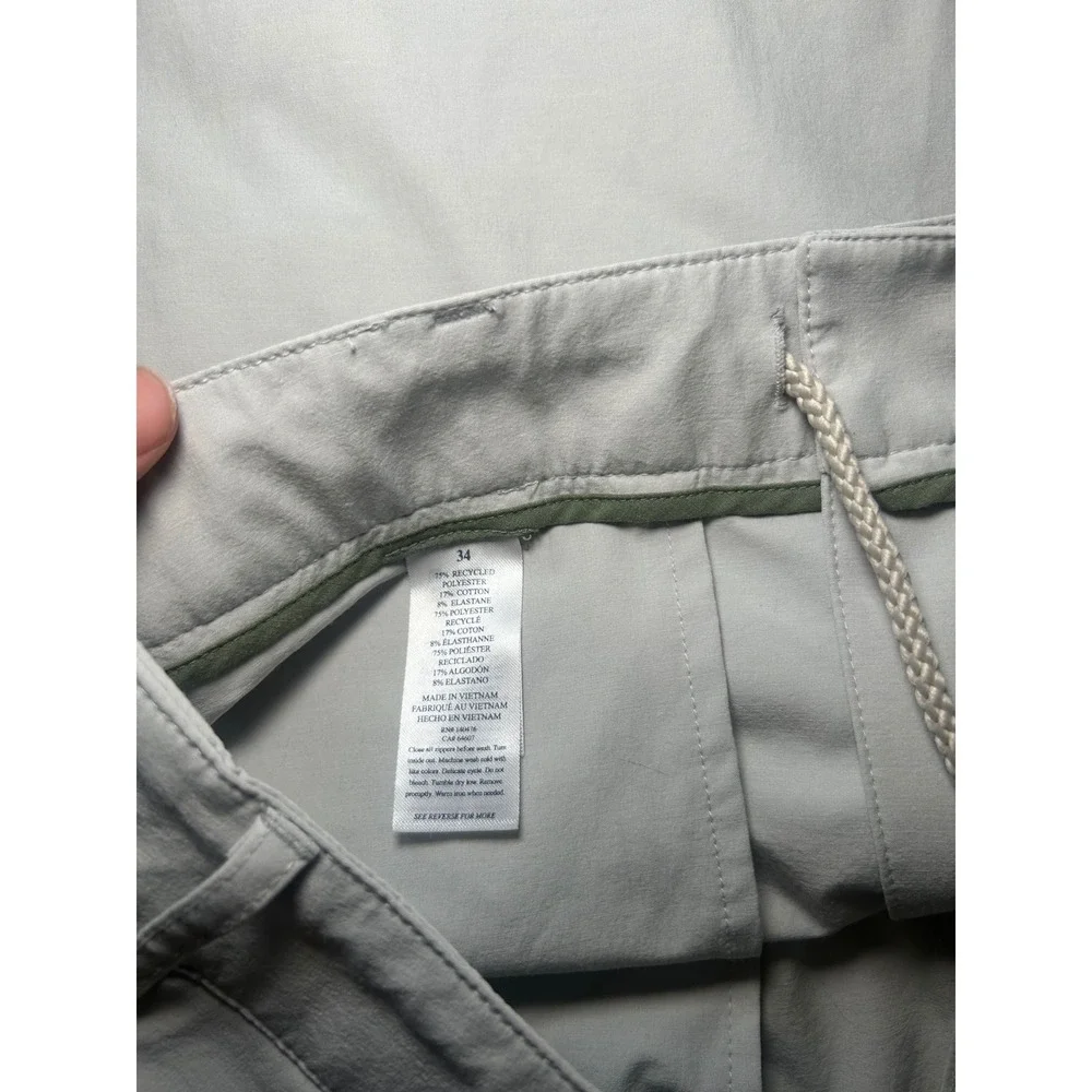 Faherty All Day Shorts Mens 34 Light Gray Hybrid Stretch Chino 9